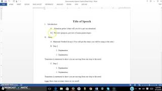 Demonstrative Speech Outline Overview [upl. by Elaval]