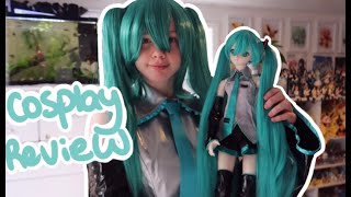 Hatsune Miku Cosplay Review amp Try On Miccostumes [upl. by Sivaj]