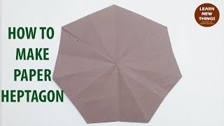 How to Create a Perfect Paper Heptagon from a Square Paper  DIY  Easy Origami Tutorial [upl. by Lucky]