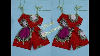 How to make a Romper dressPlay suitJumpsuit [upl. by Dnaleel]