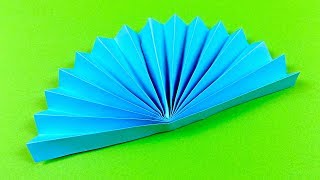 How to make a Paper Fan  Origami FAN [upl. by Ermina241]