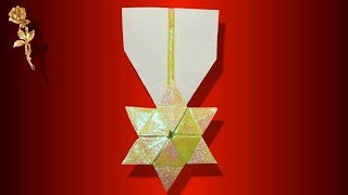 Origami  🎖 Médaille militaire 🎖 Star Medal [upl. by Littlejohn602]