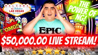 NON STOP HUGE JACKPOTS 🔴50000 High Limit Live Stream  CRAZY HIGH LIMIT ACTION [upl. by Anabel]