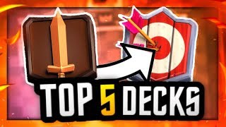 TOP 5 LADDER DECKS for 40005000 TROPHY RANGE in Clash Royale [upl. by Gav]