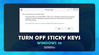 How To Turn Off Sticky Keys On Windows 10  Quick amp Easy [upl. by Ahsened128]