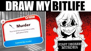 DRAW MY DEADLY BITLIFE Illustrating a Text Only Game [upl. by Adnamahs906]