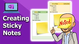 OneNote  Create a Sticky Note in 3 Easy Steps [upl. by Ancalin]