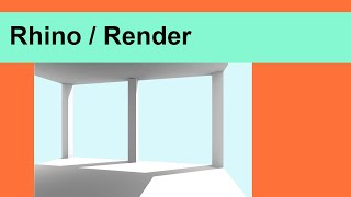 Rhino Render Basics [upl. by Hapte]