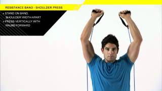 Resistance Band Shoulder Press [upl. by Aikar109]