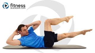 Fitness Blender 15 Minute Abs Workout  At Home Core Training without Equipment [upl. by Padriac]