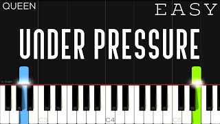 Queen  Under Pressure  EASY Piano Tutorial [upl. by Colner337]