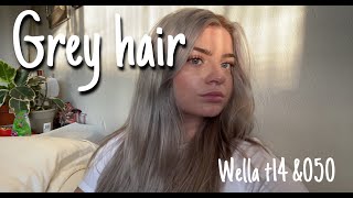 GREY HAIR USING WELLA T14 amp 050 [upl. by Knipe]