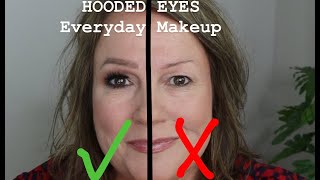 HOODED EYES MAKEUP EVERY DAY MAKEUP TUTORIAL VERY HOODED EYES WRINKLY DROOPY DOWNTURNED EYES OVER 50 [upl. by Asial]