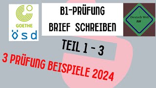 B1 Brief schreiben  DTZ GOETHE Prüfung 2024  100 [upl. by Chico]