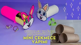 MİNİ ÇEKMECE YAPIMI  TUVALET KAĞIDI RULOSUNDAN NELER YAPILIR  RECYCLE  DIY [upl. by Agnew531]