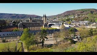 Echternach and lake in Luxembourg by drone [upl. by Fraya792]