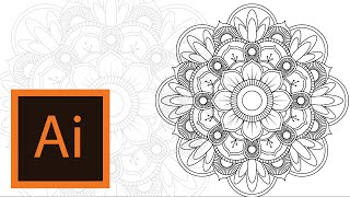 Tutorial Mandala Illustrator MANDALA ILLUSTRATOR 3 [upl. by Sheena]