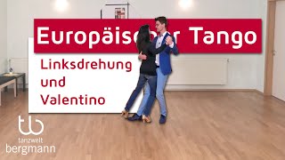 Europäischer Tango Silber Figur  außenseitliche Linksdrehung  Valentino [upl. by Raman751]