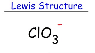 ClO3 Lewis Structure  Chlorate Ion [upl. by Auqinet]