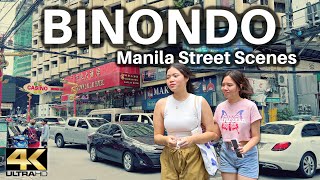 Binondo MANILA Street Walking 4K [upl. by Hickie]