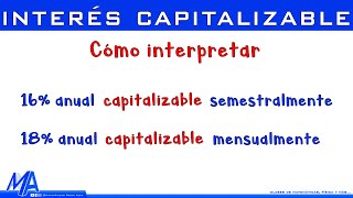 Interés compuesto capitalizable [upl. by Stanwinn113]