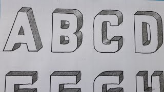 3d Drawing Letter A To Z  How To Draw Capital Alphabet Lettering A Z Easy Simple For Beginners [upl. by Nahsor737]