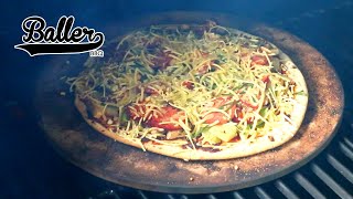 Cooking Pizza On Pit Boss Pellet Grill  Baller BBQ [upl. by Meehsar221]