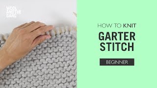 How to knit Garter Stitch [upl. by Annatsirhc173]