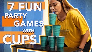 7 Fun Party Games With Cups You Must Try PART 3 [upl. by Sennahoj]