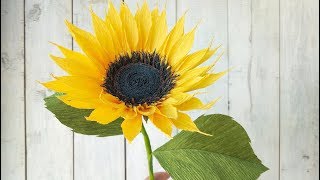 Como hacer flores de papel Girasoles Super faciles y rapidas  DIY Manualidades 22 [upl. by Erlene361]