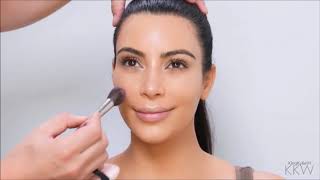 Kim Kardashian  The Perfect Makeup Routine  Complete Foundation Contour and Highlight Tutorial [upl. by Angelika781]