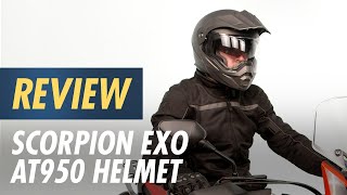 Scorpion EXOAT950 Helmet Review at CycleGearcom [upl. by Ehtyaf]