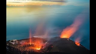 Stromboli volcano erupts from multiple vents during phase of elevated activity Jan 2019 [upl. by Saitam469]