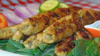 Chicken Seekh Kabab Recipe by Lively Cooking [upl. by Viridis]