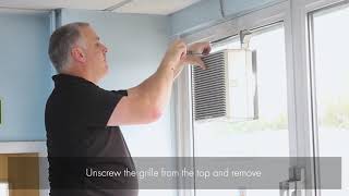 Vent Axia T Series window fan – How to dismantle and reassemble fan for motor core replacement [upl. by Nnanaej529]