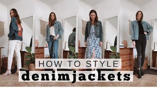 How To Style A Denim Jacket  13 Denim Jacket Outfit Ideas [upl. by Asatan256]