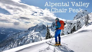 Ski tour in Alpental Valley to Chair Peak at Snoqualmie Pass WA [upl. by Dlarej]