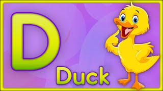 Letter D  Dog Duck Donut amp Dinosaur  Learn the Letter D [upl. by Eed]