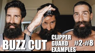 DIY BUZZ CUT EXAMPLES OF CLIPPER GUARDS 28 [upl. by Bertle]