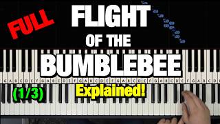 FLIGHT OF THE BUMBLEBEE PIANO TUTORIAL [upl. by Hedveh]