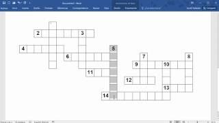 Cómo crear un crucigrama  ejemplo 1 [upl. by Anaahs453]