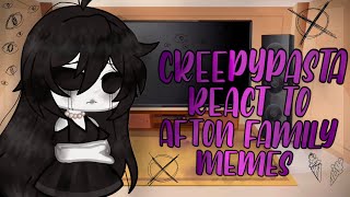 Creepypasta react to Afton Family Memes  Elizabeth Afton Gacha Club [upl. by Christel]