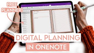 HOW TO Digital Planning in OneNote  FREE Digital Planner [upl. by Nemrak]