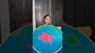 Lotus painting 🎨🪷on plain dress ఎలా ఉంది telugu ytshorts shorts trending fabricpainting 1m [upl. by Nongim]