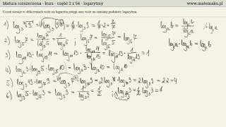 Matura rozszerzona  kurs  logarytmy [upl. by Llenyr]