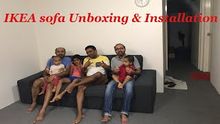 IKEA KIVIK Sofa Unboxing amp Installation  3 Seater Sofa Super Fun [upl. by Siugram285]