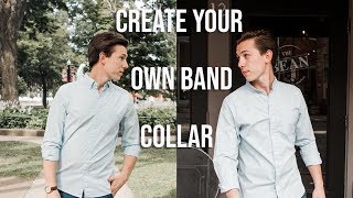 Tailor Teaches how to Covert your Old Collar to a Band Collar [upl. by Bartlet76]