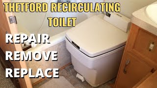 Thetford Electra Magic Toilet Repair Remove Replace TrailManor Travel Trailer [upl. by Kazim945]