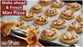 MINI PIZZA SNACKS Make Ahead amp Freeze PIZZA recipe Mini Pizzas  Snack Pizzas [upl. by Laehctim717]