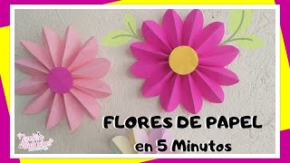 Como hacer FLORES DE PAPEL fáciles En Menos de 5 MINUTOS [upl. by Gingras]